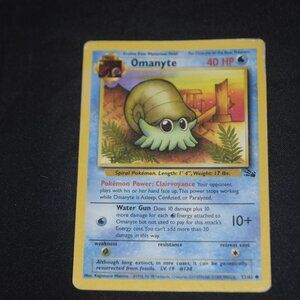 Omanyte 52/62 Fossil Set 1st Edition Vintage 1999 Pokemon Card